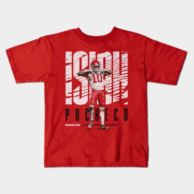 Isiah Pacheco Kansas City Pose Kids T-Shirt by ganisfarhan